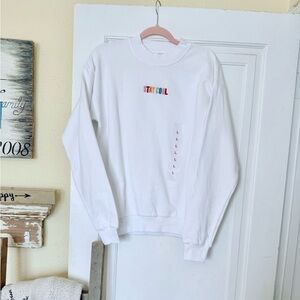 White Graphic Women's Sweatshirt